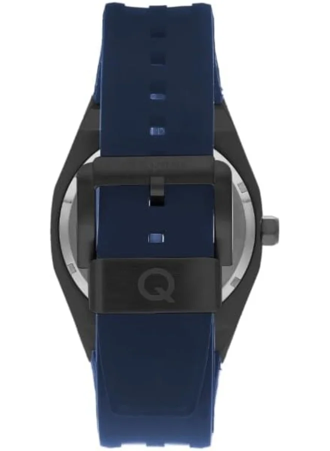 كوانتوم Men's 82S0 Movement Watch, Automatic Display and Silicone Strap - QMG1074.699, Blue