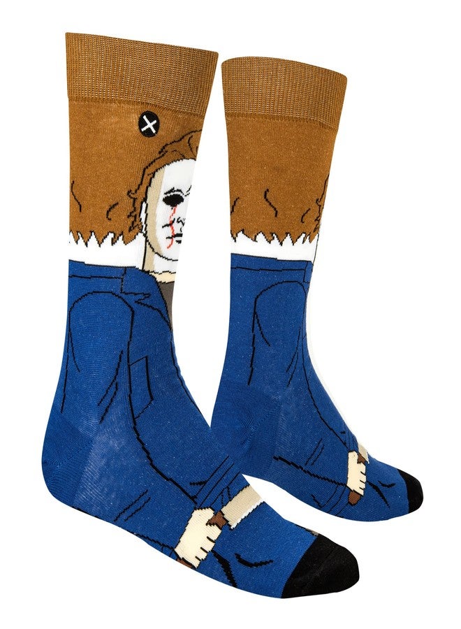 Odd Sox, Halloween Michael Myers Socks for Men, Fun Scary Gift, Adult Large - Image 3