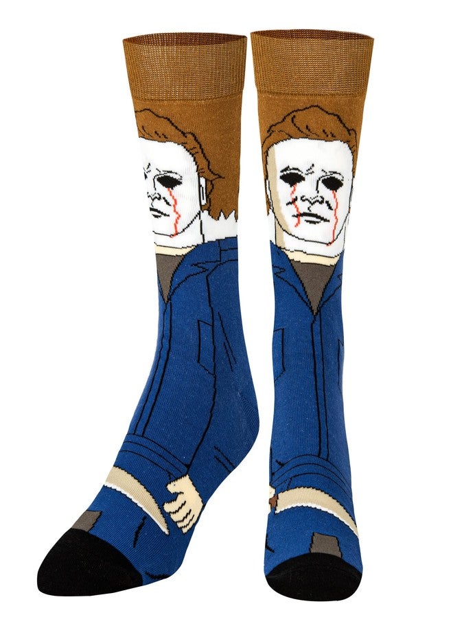 Odd Sox, Halloween Michael Myers Socks for Men, Fun Scary Gift, Adult Large - Image 2