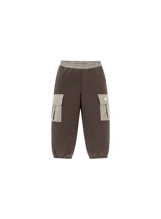 Minibala Boys Kids Pants  Winter Fleece-lined Anti-static Cargo Trousers - Image 4
