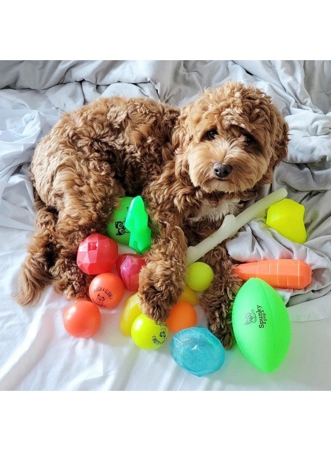 Spunky pup Spunky pup Squeak & Glow in the Dark Football Dog Toy | Non Toxic Day & Night Toss Footballs for Dogs | Indoor & Outdoor Active Fetch Play | Durable Waterproof & Floats | Assorted Colors  - Image 4