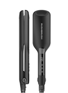 Rush Brush Rush Brush Hair Staightener - Extra Wide Coated Cermaic Plates - 230°C - LED Display - Black  - Image 1