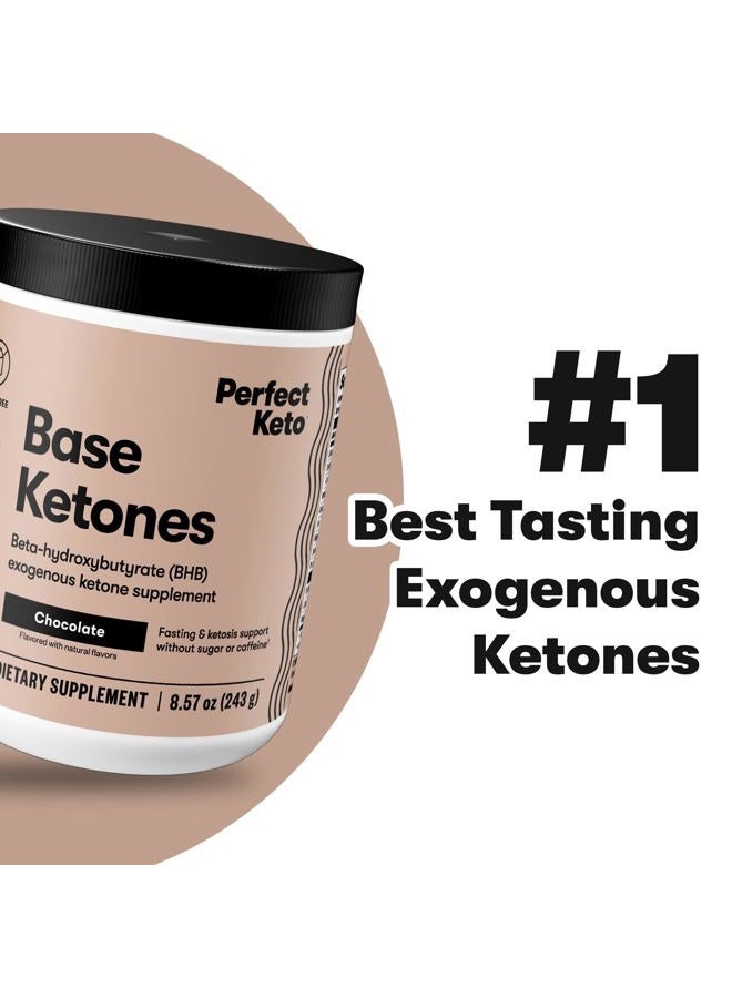Perfect Keto مسحوق الكيتونات الخارجية، مكمل أملاح بيتا-هيدروكسيبوتيرات BHB، أفضل وقود لزيادة الطاقة، الأداء العقلي، يخلط في المشروبات، الحليب، عصائر السموذي للكيتوز - شوكولاتة، 8.57 أونصة (243 جرام) - Image 4