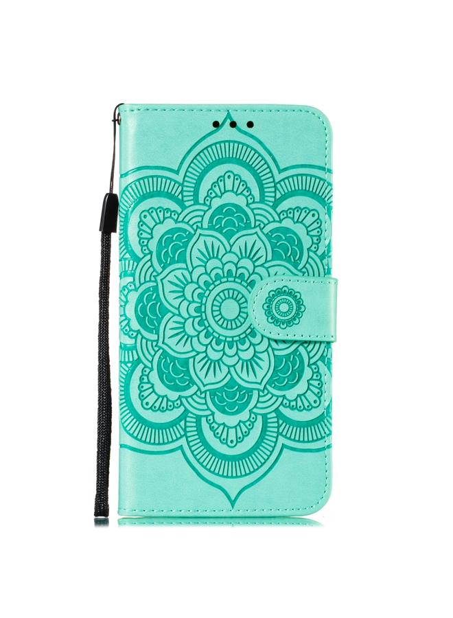 اس-توب جراب لهاتف Galaxy A70s، جراب جلدي أفقي قابل للطي بنقش ماندالا مع حامل وفتحات للبطاقات ومحفظة وإطار صورة وحبل تعليق - Image 2