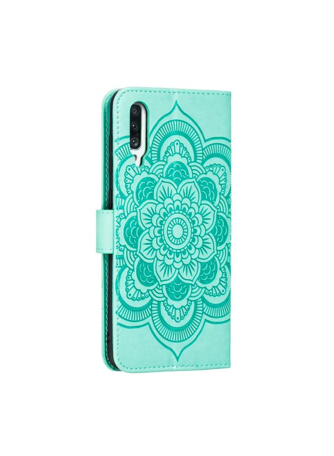 اس-توب جراب لهاتف Galaxy A70s، جراب جلدي أفقي قابل للطي بنقش ماندالا مع حامل وفتحات للبطاقات ومحفظة وإطار صورة وحبل تعليق - Image 3