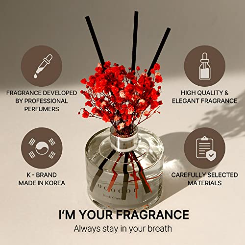 COCODOR Reed Diffuser Set with Preserved Baby's Breath with Sticks/April Breeze / 6.7oz / Scent Fragrance Oil Diffuser for Bedroom Bathroom Home Décor - Image 2