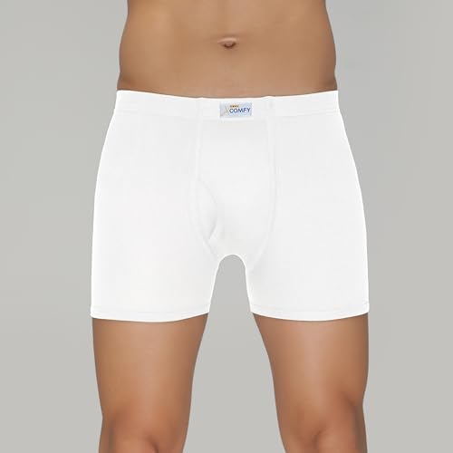 Amul Comfy Men’s Trunk | 100% Cotton Single Jersey Fabric | Inner Elastic Comfort Fit Underwear | Soft Hand Feel | No Marks Waistband | Innerwear | Color May Vary | (Pack of 3) WHT - Image 5
