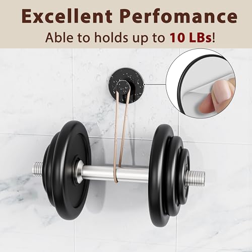 bussdis Multifunctional Towel Hooks for Bathroom Wall - Extra Sticky Stainless, Holds up to 12LB, Coat Hooks Wall Hooks, Adhesive Door Holder Hanger Shower Accessories, Matt Black Heavy Duty - Image 2