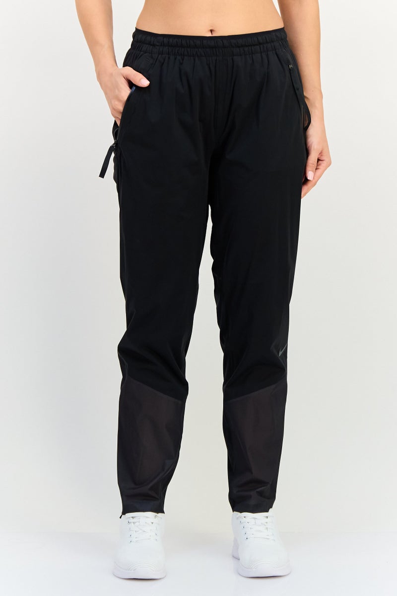 Nike Women Storm Fit Brand Logo Running Track Pants, Black - Image 1