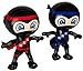 RINCO Set of 6 Inflatable 24 NINJASPARTY DecorationsINFLATESToysRedBlueDECOR - Image 3