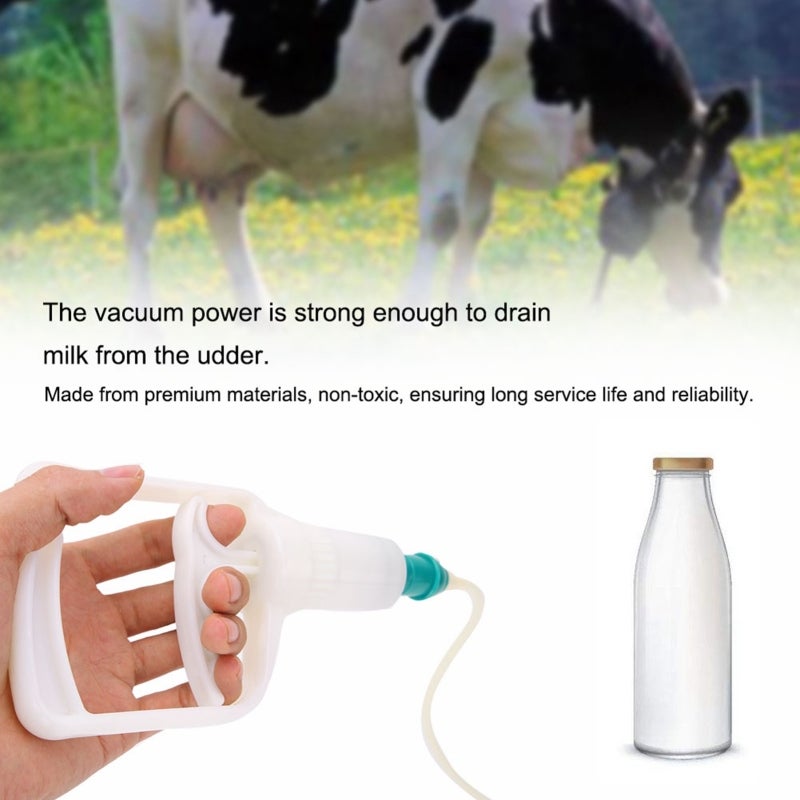 Portable Milking Machine 3L Bottle Gentle Suction - Strong Vacuum Manual Milking Kit for Household Farmers Farm Use - Image 3