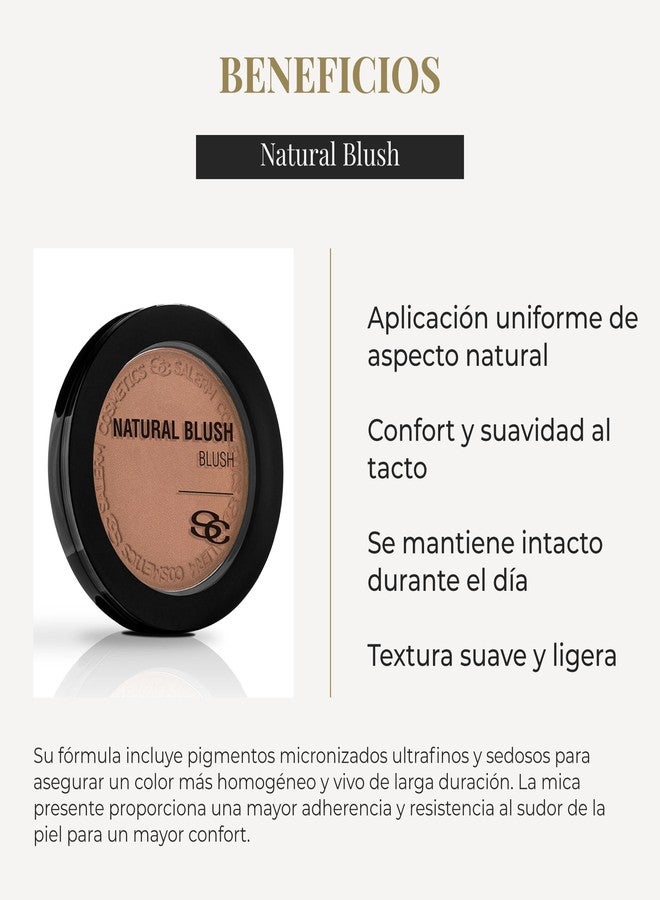 SALERM - Compact Powder Blush - Natural Blush - 8 g - Tone Chocolate - Natural-Looking Blush - Long-Lasting - Soft and Lightweight Texture - Buildable Coverage - Image 3