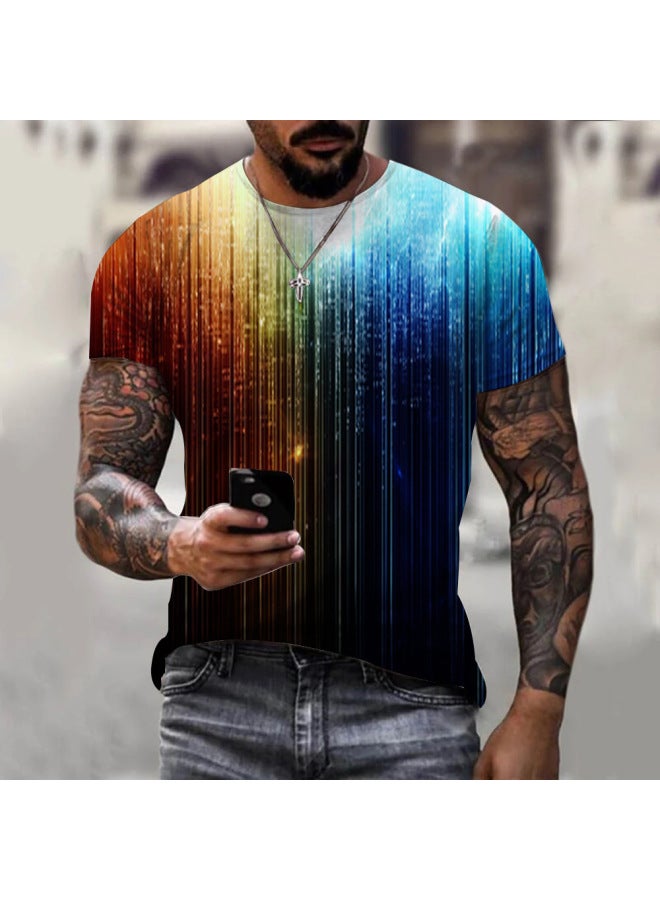 Color Graffiti Print 3dt Shirt For Men And Women Animal 3d Digital Print Summer Short Sleeve T-shirt