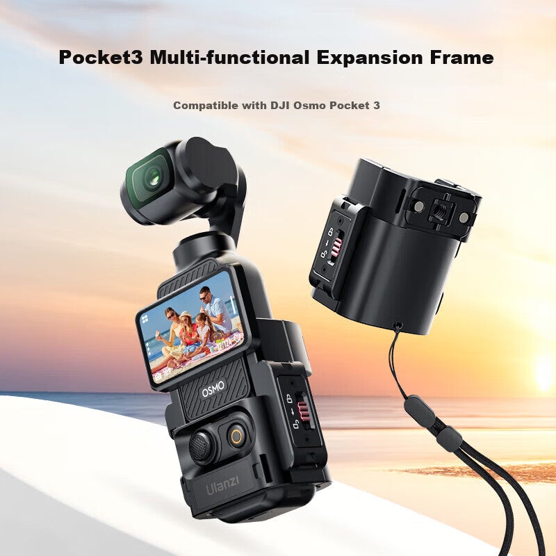 JD Jing Zao Ulanzi PK-06 Pocket4/3 Multifunctional Expansion Frame Adapter, Waterproof Light Kit, Aluminum Alloy Frame Protection Expansion Frame with Cold Shoe Mount, Portable Accessories - Image 3