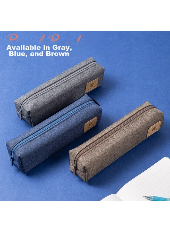 Deli Pencil Case For Elementary School Students, Large Capacity Simple Small Square Bag, Multifunctional Student Stationery Box/pencil Case, Stationery Storage Box, Blue - Image 5