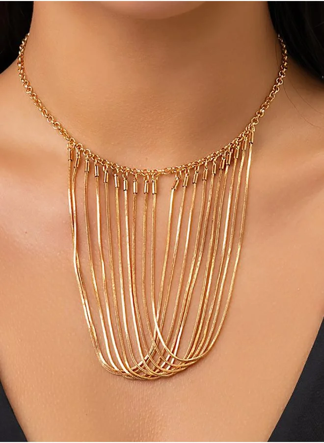 Styli Fitted Drop Overlay Necklace