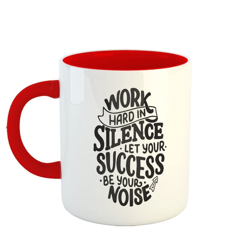 YaaNaa Coffee Mug Motivation Inspirational Quotes Work Hard in Silence Let You Success Gift for Friends Relatives Coworkers Colleagues R306RD - Image 1