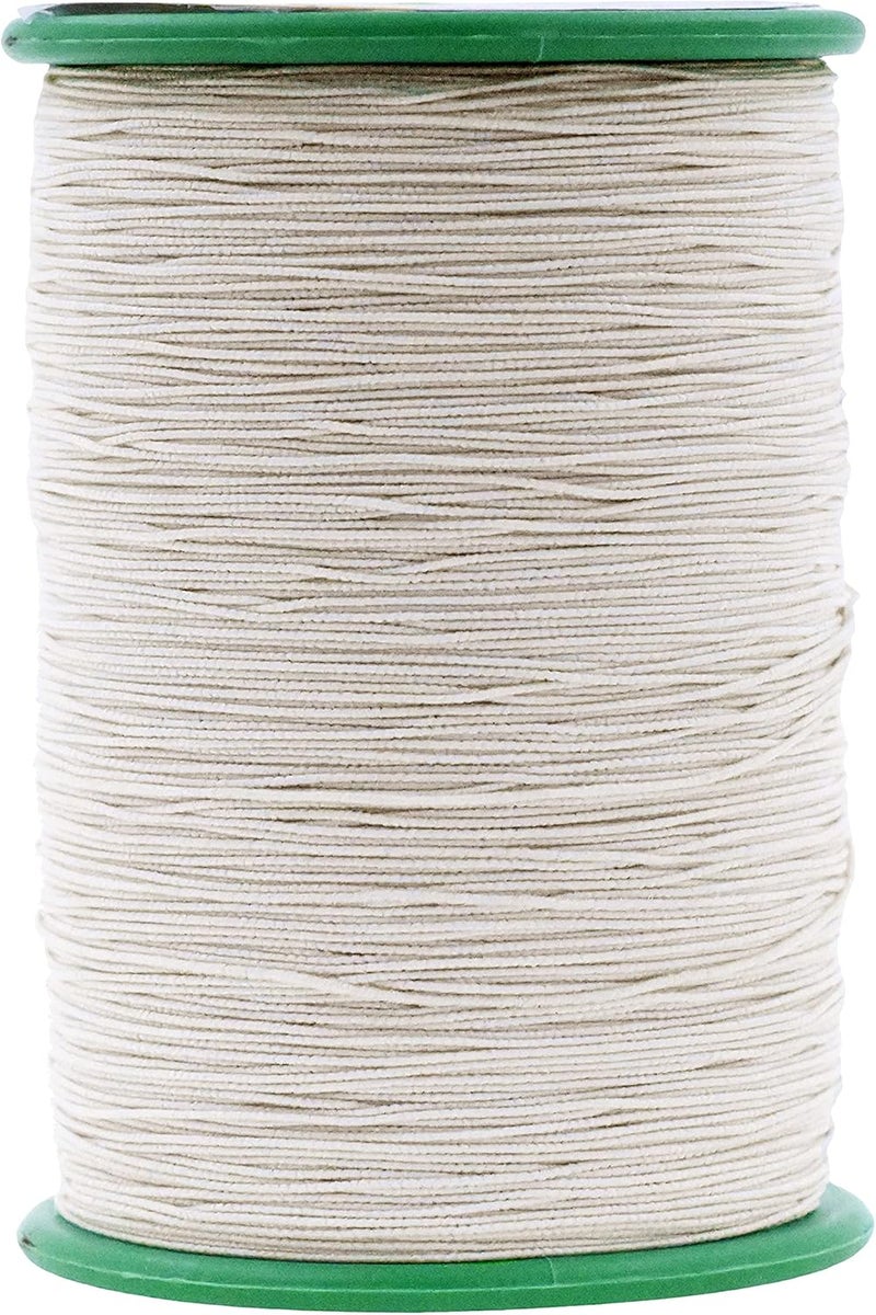 Mandala Crafts Cream Shirring Elastic Thread for Sewing, Knitting, Smocking, and DIY Crafts - 546 Yards 0.6mm Fine Thin Stretch Thread for Sewing Machines - Image 1