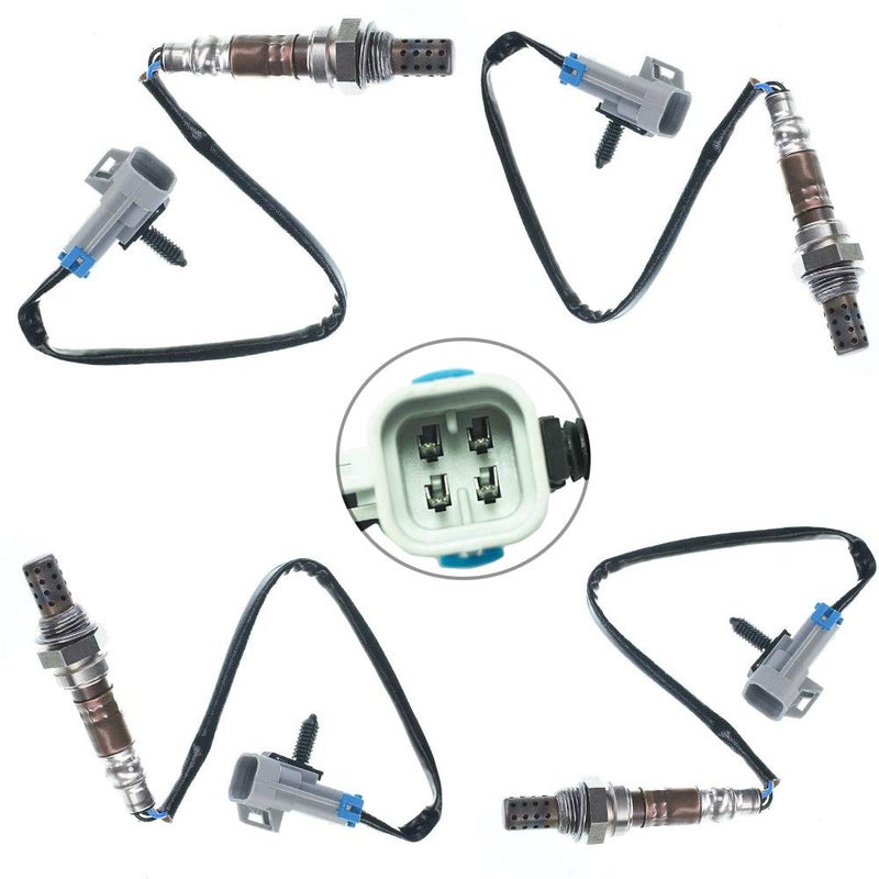حساس أكسجين O2 من هاير برو 4 قطع 1 2 لسيارات GMC Yukon 2000 2001 2002 48L 53L 2000-2002 Yukon XL 1500 53L مناسب فقط للمركبات المبنية في كندا