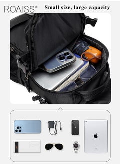 roaiss Large Capacity Waterproof Chest Bag Men'S Outdoor Travel Sports Shoulder Bag Adjustable Shoulder Strap Multifunctional Chest Bag  - Image 4