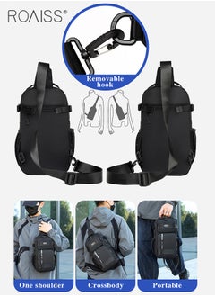 roaiss Large Capacity Waterproof Chest Bag Men'S Outdoor Travel Sports Shoulder Bag Adjustable Shoulder Strap Multifunctional Chest Bag  - Image 3