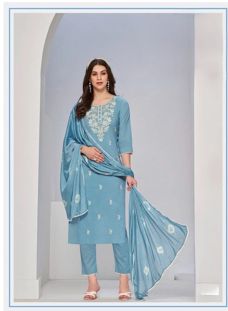 KURTI PANT WITH DUPATTA 