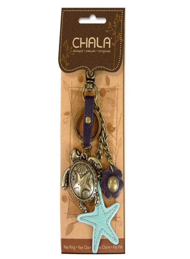 Chala Purse Bag Charm Clip On Key Ring SEA TURTLE Starfish Stocking stuffer - Image 2