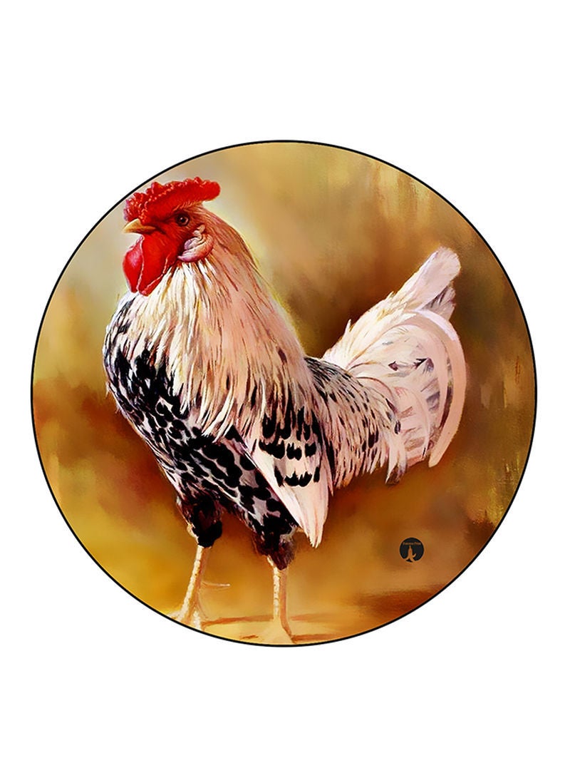 RKN Rooster Printed Fridge Magnet  Round  Multicolour - Image 2