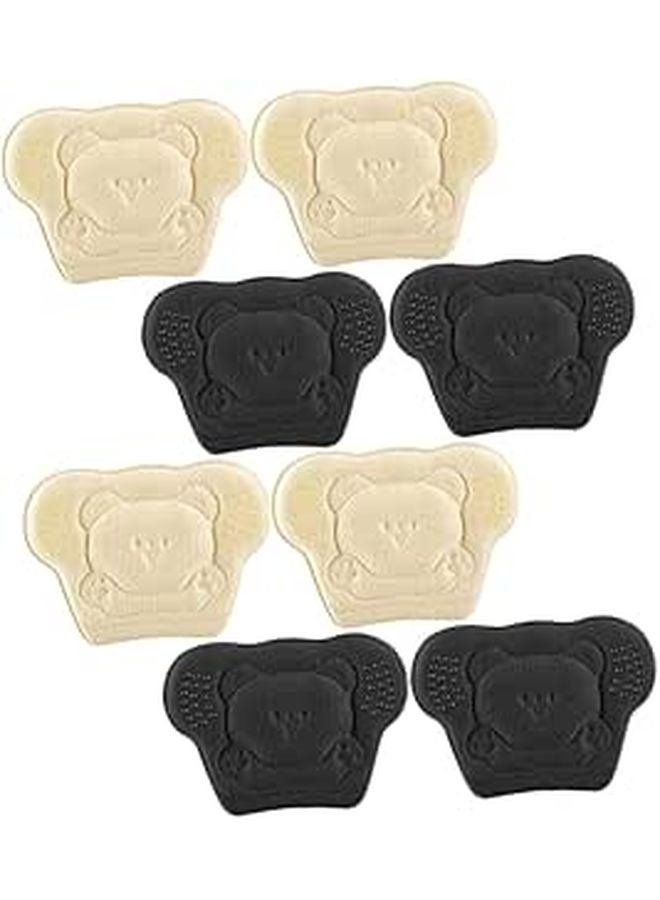 4 Pairs Cartoon Bear Heel Pads Comfortable Adhesive Cushions For Loose Shoes - Image 1