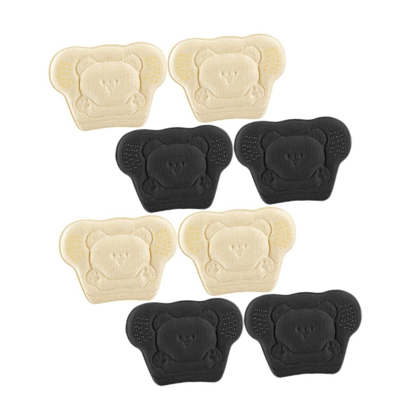 4 Pairs Cartoon Bear Heel Pads Comfortable Adhesive Cushions For Loose Shoes - Image 2