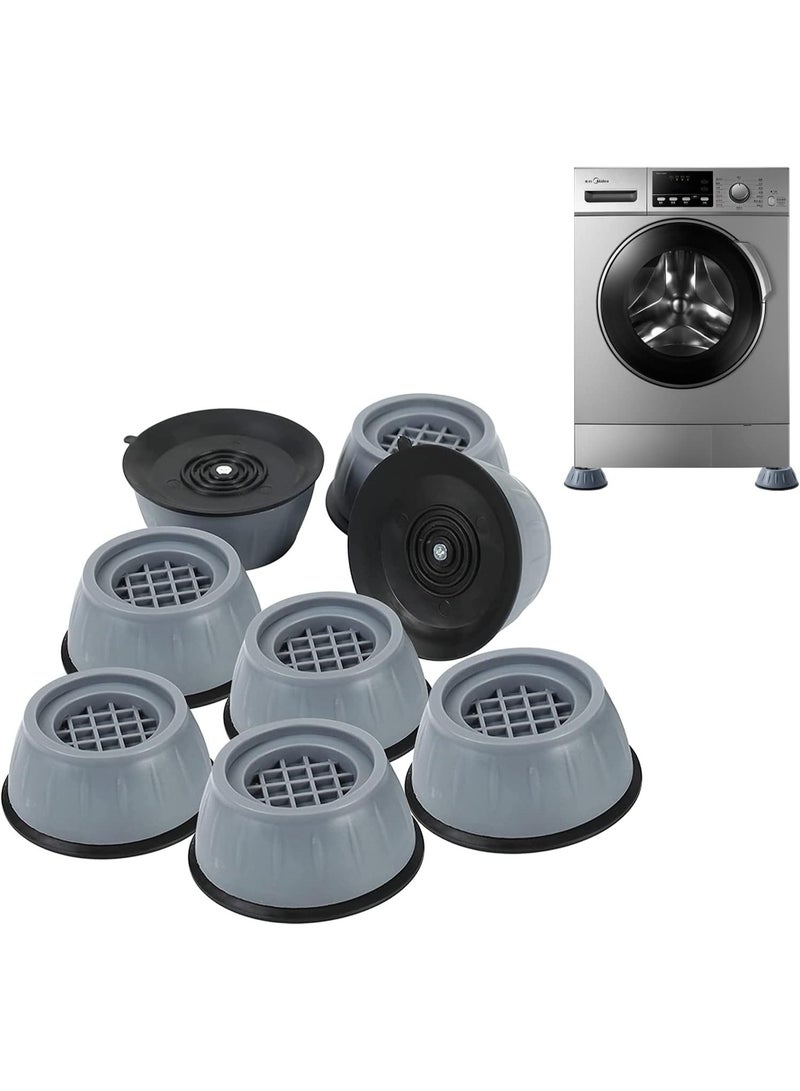 Anti Vibration Pad for Washing Machine Support Set of 8, Rubber Washer Dryer Non Slip Shock Noise Cancelling Foot Mat, Anti-Walking Stabilizer Refrigerator Support Pad Pedestals for Washing Machine - Image 1