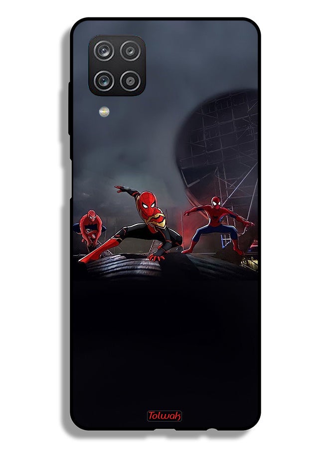 Tolwak Samsung Galaxy A12 Protective Case Cover Three Spiders - Image 1