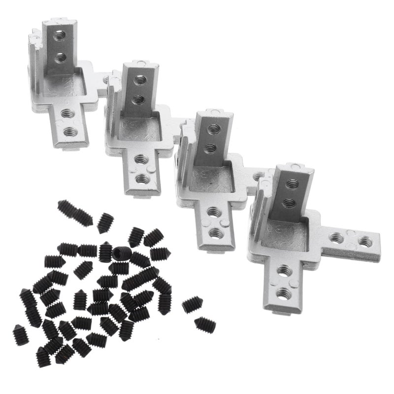 4 Sets Aluminum Profile T Slot Connector Kit Zinc Alloy Corner Bracket for 3D Printer - Image 2