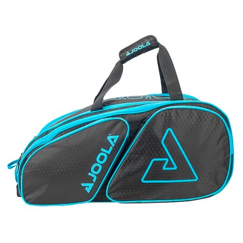 JOOLA Tour Elite Pickleball Bag – Backpack & Duffle Bag for Paddles & Pickleball Accessories – Thermal Insulated Pockets Hold 4+ Paddles - Includes Fence Hook Black/Light Blue - Image 5