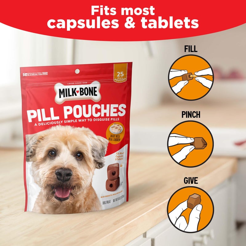 Milk-Bone Pill Pouches with Real Chicken Dog Treats, 6 Ounce Bag (Pack of 5) - Image 3