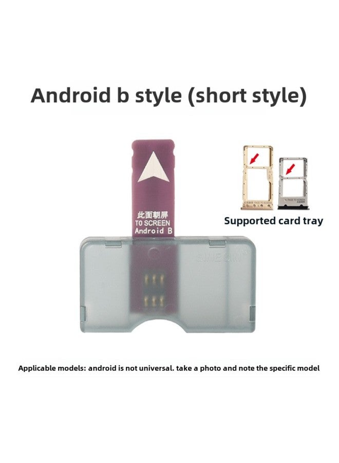 Applicable To Business Hall Card Opening Test Apple Android External Card Slot Mobile Phone Store Maintenance Sim Card Reader Restart-free-Colour:B Large Card Holder Short Style - Image 1