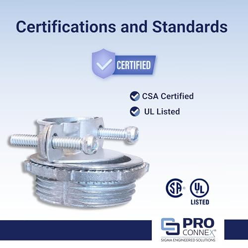 SIGMA ENGINEERED SOLUTIONS ProConnex 44660 Clamp Type Connector NM/SE 3/4" Gray, 3-Pack - Image 3
