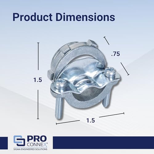 SIGMA ENGINEERED SOLUTIONS ProConnex 44660 Clamp Type Connector NM/SE 3/4" Gray, 3-Pack - Image 4