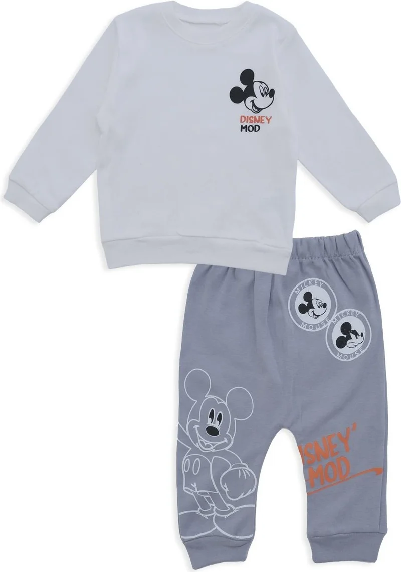 Bebelop Baby Boy Disney Mod Mickey Mouse Bottom Top 2 Piece Tracksuit Set