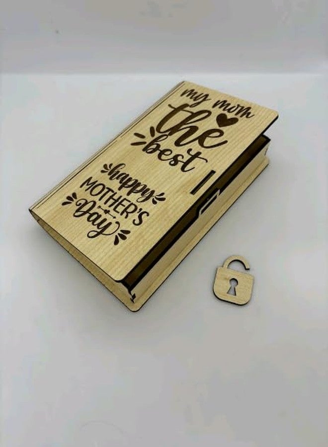 MeeCraft Wooden Storage Box for Accessories - Gift for Mom, 18x10x3 cm, Yellow. - Image 2