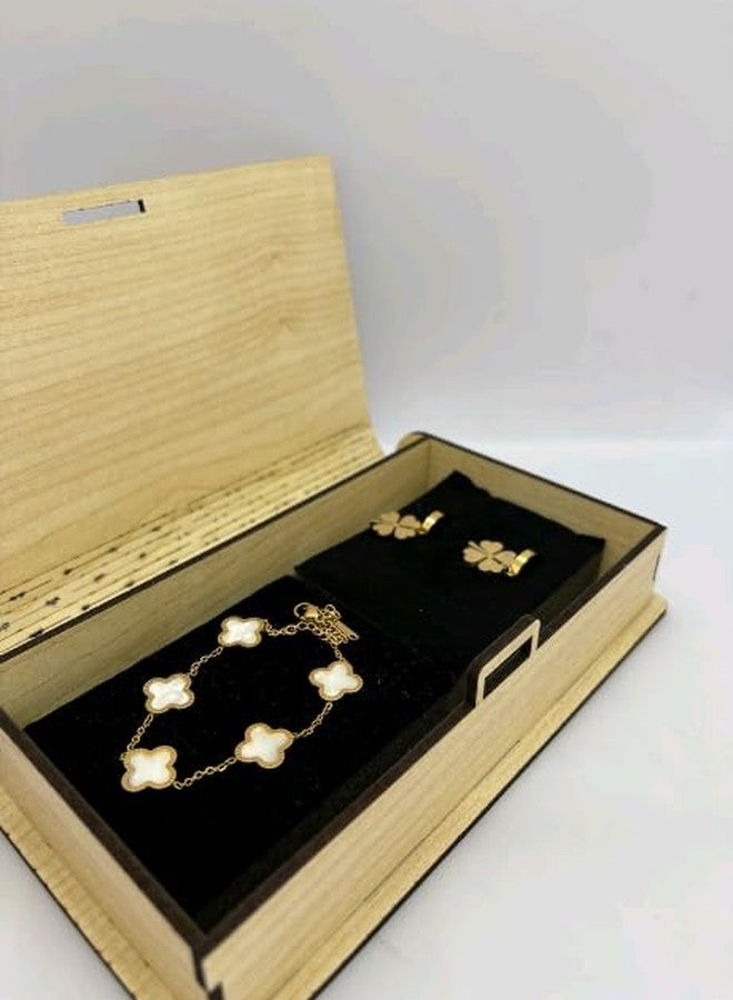 MeeCraft Wooden Storage Box for Accessories - Gift for Mom, 18x10x3 cm, Yellow. - Image 3