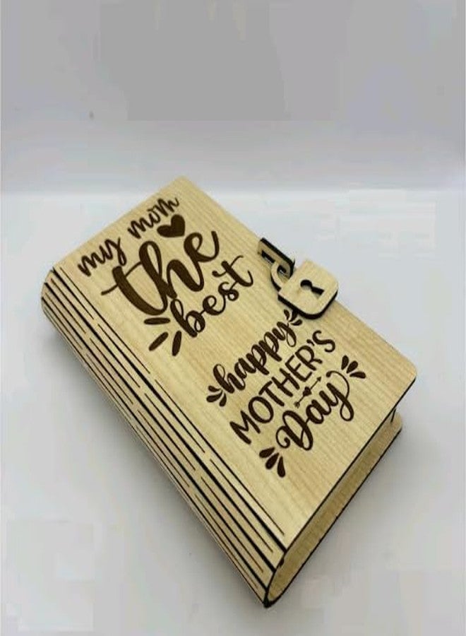 MeeCraft Wooden Storage Box for Accessories - Gift for Mom, 18x10x3 cm, Yellow. - Image 1