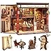 CUTEBEE Book Nook Kit British Bookstore Magic DIY Miniature House Dollhouse Kit for Adults Library Booknook Bookshelf Decor 3D Wooden Puzzle Gifts for Family FriendsThames Bookstore - Image 2