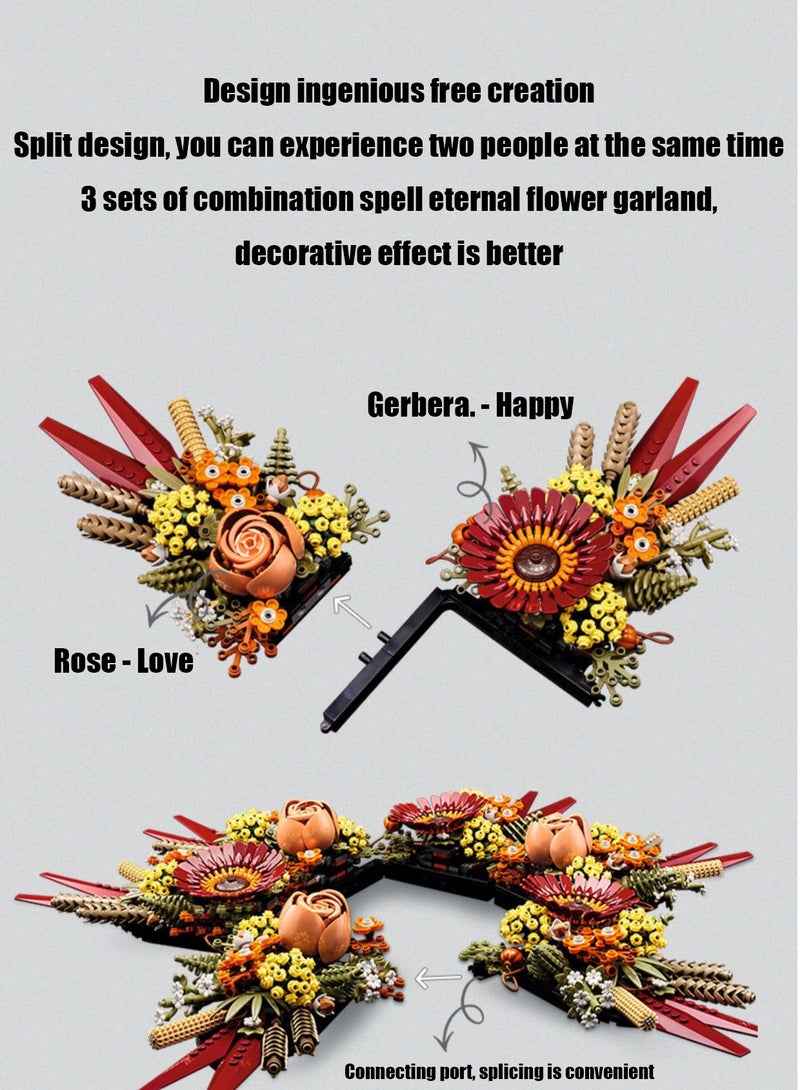 NIBEMINENT LEGO 10280 Creator Expert Flower Bouquet, Artificial Flowers, Botanical Collection, Set for Adults - Image 4