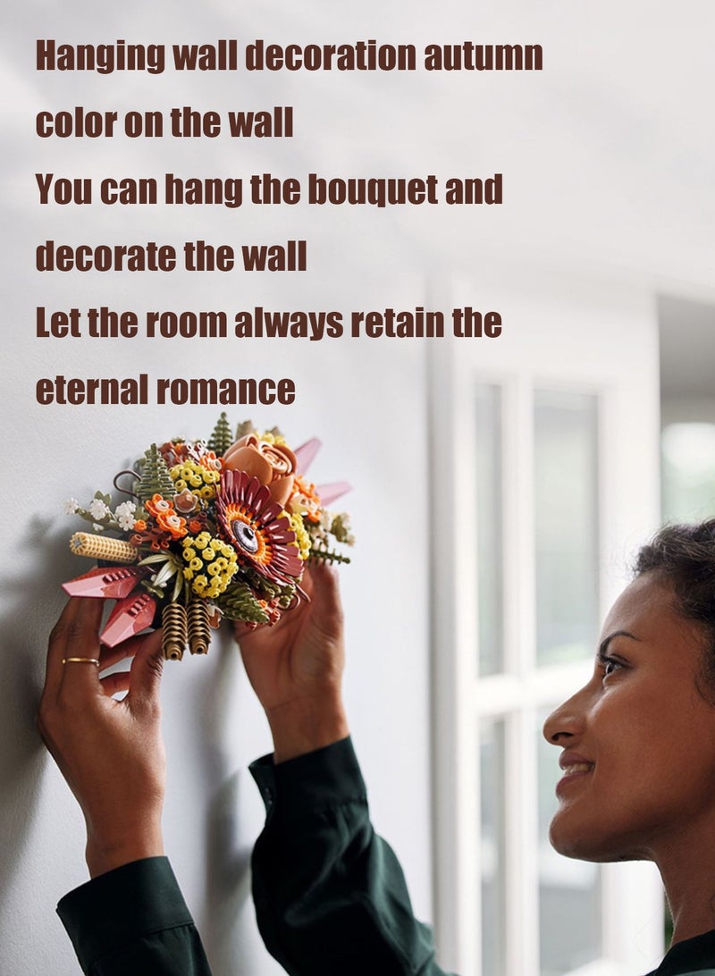 NIBEMINENT LEGO 10280 Creator Expert Flower Bouquet, Artificial Flowers, Botanical Collection, Set for Adults - Image 3