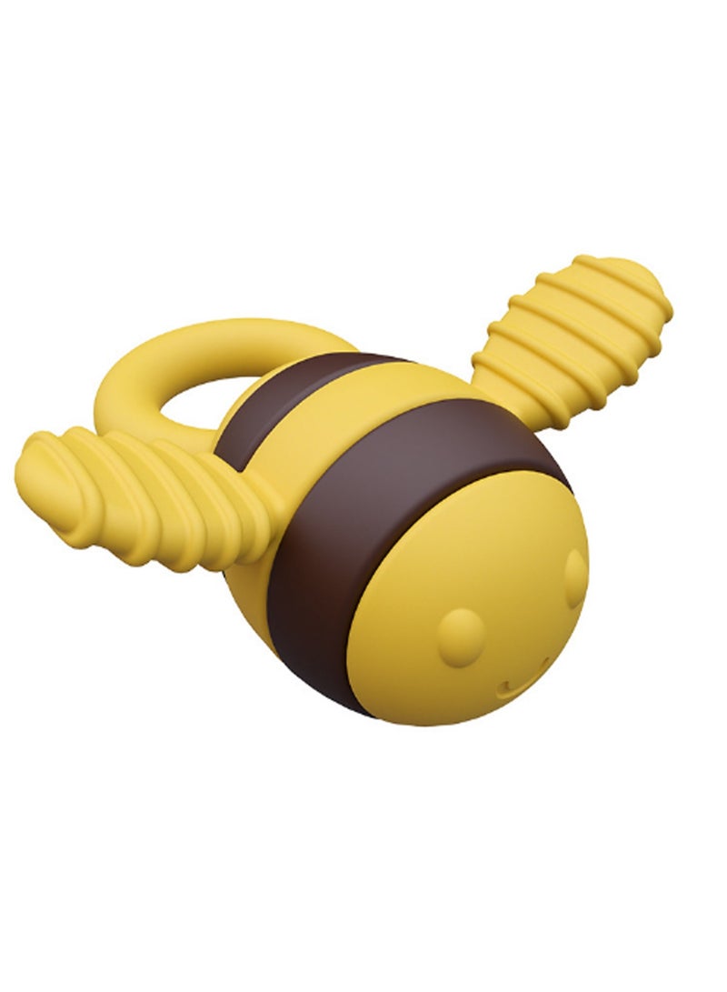 Yellow Bee Teether Teether Soother Toy Baby Teething Toy Silicone Bpa Free For Babies Toddlers Boys And Girls - Image 1