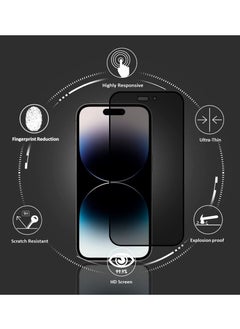 Houmt Privacy Screen Protector for iPhone 14 Pro 6.1 inch 2022 Anti Spy 9H Tempered Glass Edge to Edge Full Coverage  - Image 5