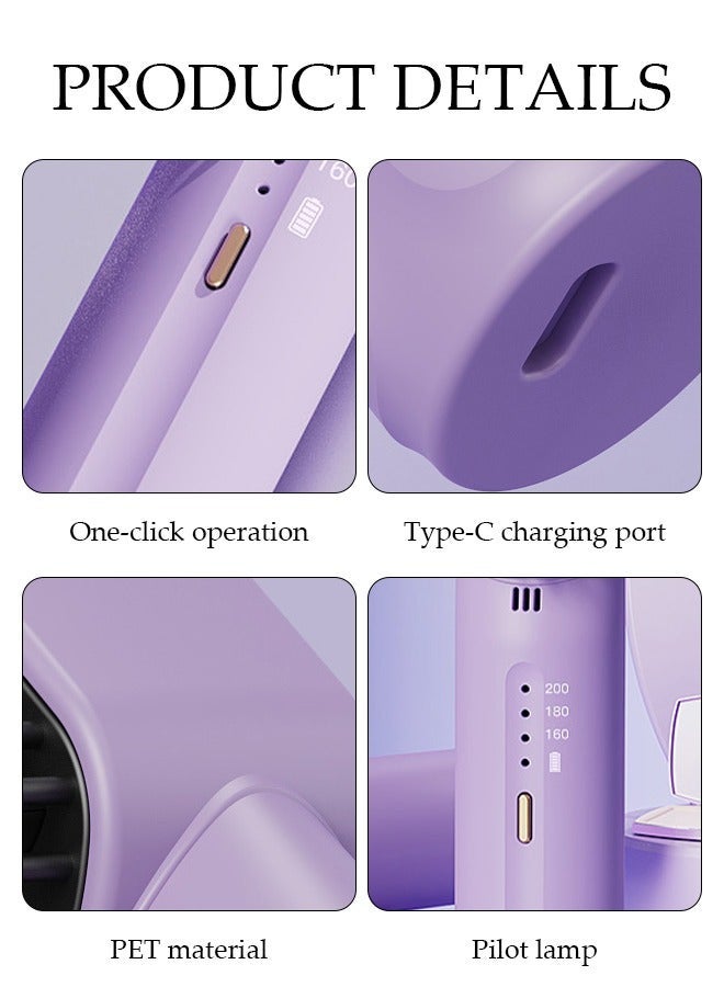 DUNISO Hair Straightener Brush, Hair Straightening Iron with Temperature Indicator Light Built-in Comb, Fast Heating & 3 Temp Settings & Anti-Scald, Perfect for Professional Salon at Home - Image 4