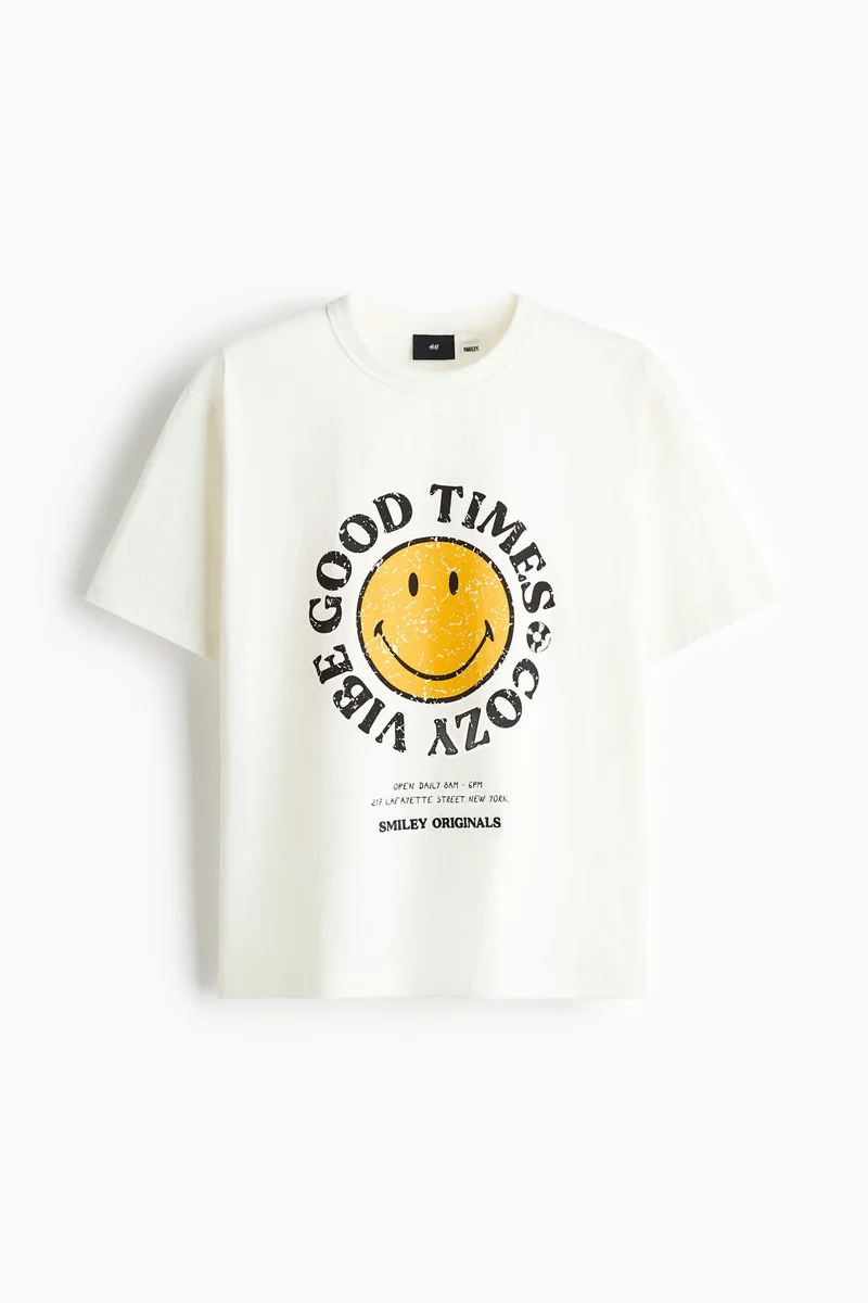 Loose Fit Printed cotton T-shirt