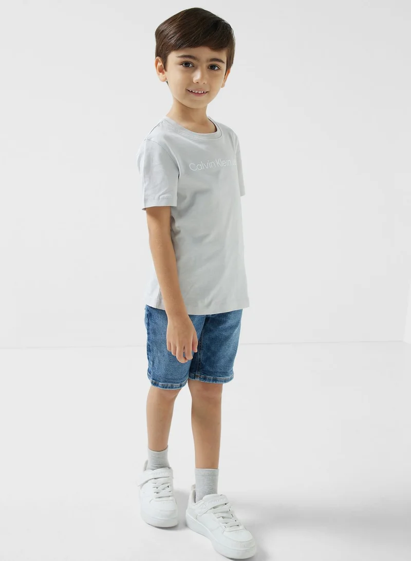 Calvin Klein Jeans Youth Relaxed Fit Denim Shorts